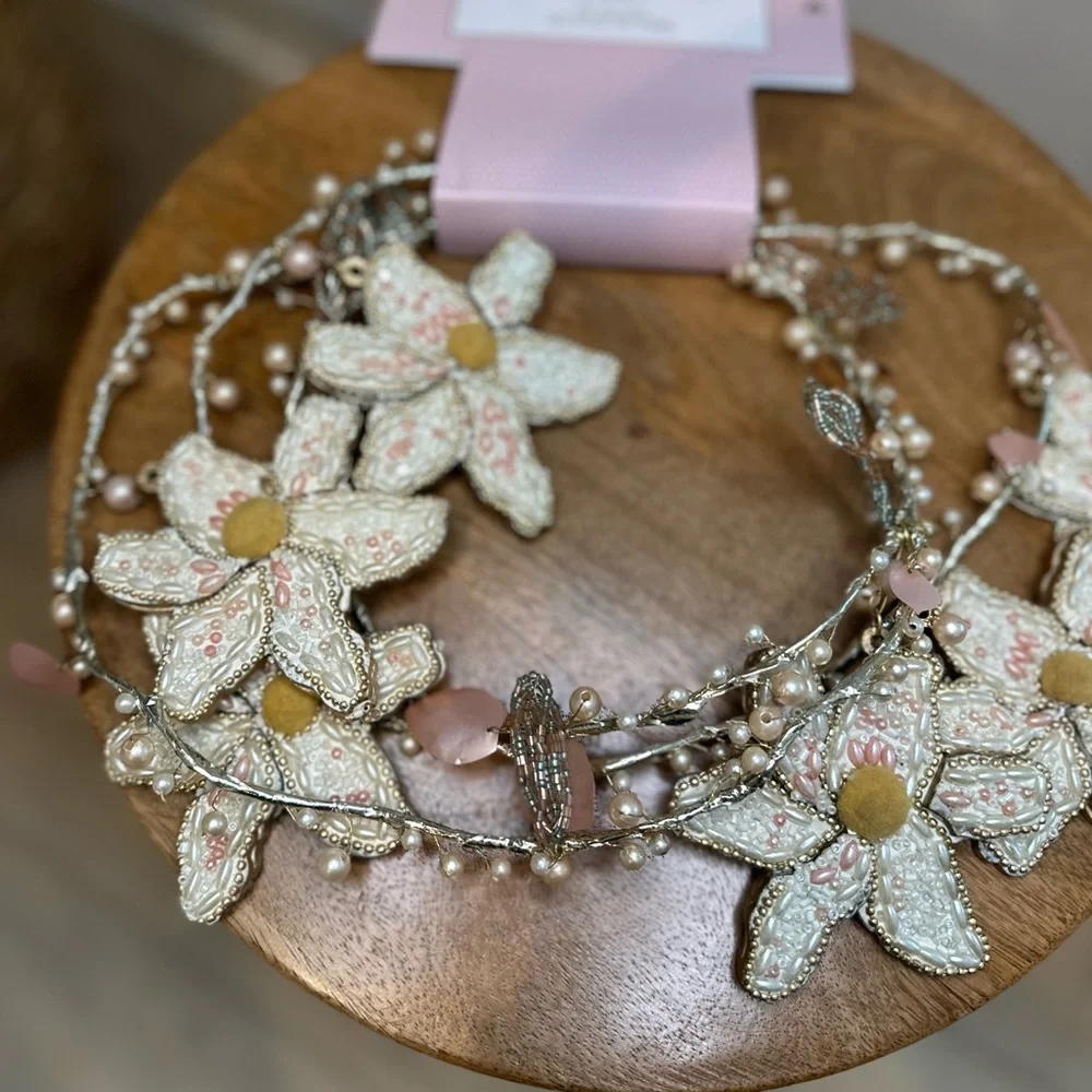 Cupcakes & Cashmere floral Spring Easter Valentine’s Day bead bling garland